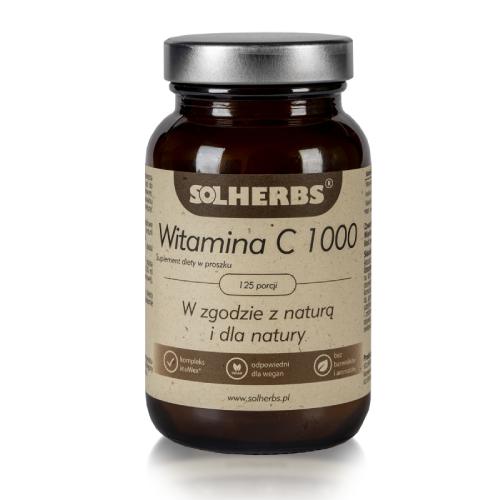SOLHERBS Witamina C 1000 proszek, 125 porcji 