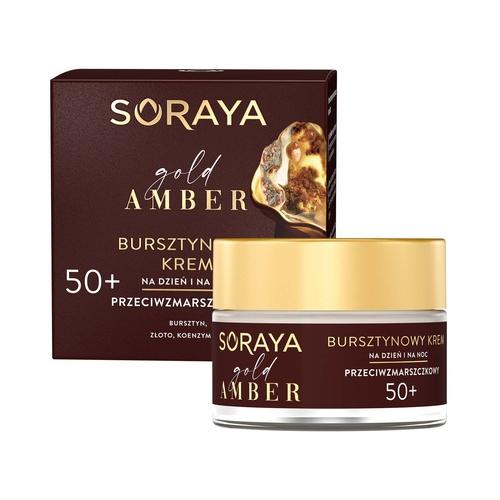 Miniaturka artykułu - SORAYA Gold Amber Bursztynowy krem przeciwzmarszczkowy na dzień i na noc 50+, 50ml