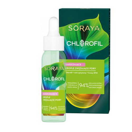 Miniaturka artykułu - SORAYA CHLOROFIL Złuszczające Krople Zwężające pory, 30ml