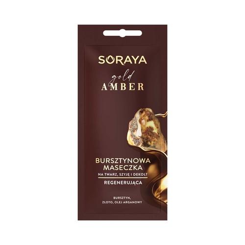 Miniaturka artykułu - SORAYA Gold Amber Bursztynowa maseczka regenerująca na twarz, szyję i dekolt, 8ml