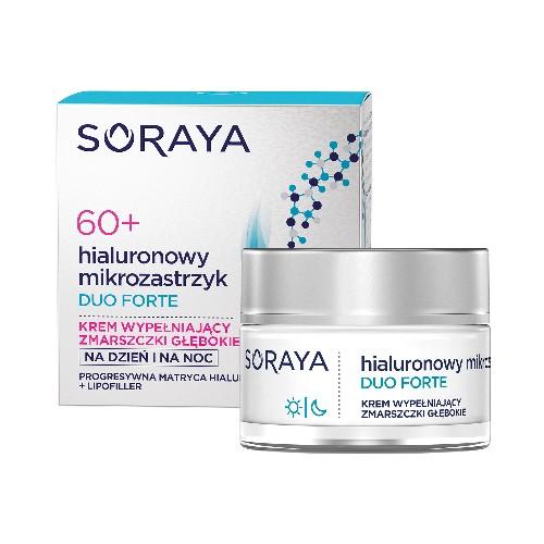 Miniaturka artykułu - SORAYA Hialuronowy Mikrozastrzyk Duo Forte 60+ krem wypełniający zmarszczki utrwalone, 50ml