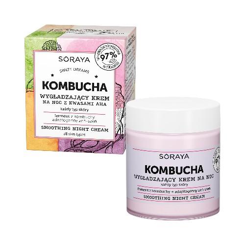 Miniaturka artykułu - SORAYA Kombucha wygładzający krem na noc z kwasami AHA, 75ml