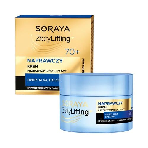 SORAYA Złoty Lifting Naprawczy krem przeciwzmarszczkowy 70+, 50ml