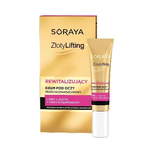 SORAYA Złoty Lifting Rewitalizujący Krem przeciwzmarszczkowy pod oczy, 15ml