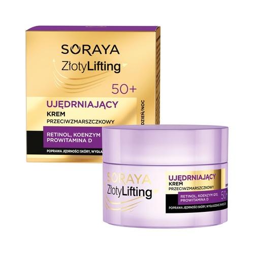 SORAYA Złoty Lifting Ujędrniający krem przeciwzmarszczkowy 50+, 50ml
