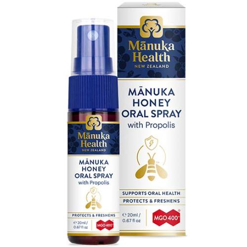 Miniaturka artykułu - Spray doustny z Miodem Manuka MGO 400+ i Propolisem BIO 30, 20 ml