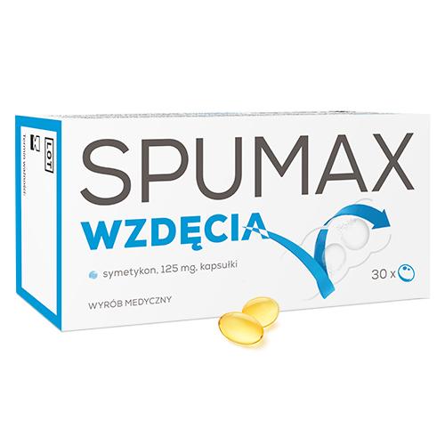 Miniaturka artykułu - Spumax wzdęcia kapsułki miękkie 0,125g - 30 kapsułek