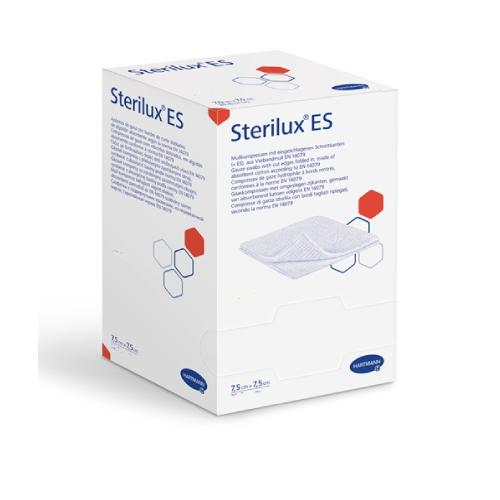 Miniaturka artykułu - STERILUX ES Kompresy gazowe jałowe 17-nitkowe 8-warstwowe 7,5cm x 7,5cm, 10szt.