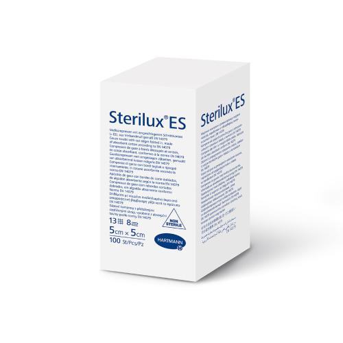 Miniaturka artykułu - STERILUX ES Kompresy gazowe niejałowe 13-nitkowe 8-warstwowe 5cm x 5cm, 100 szt.