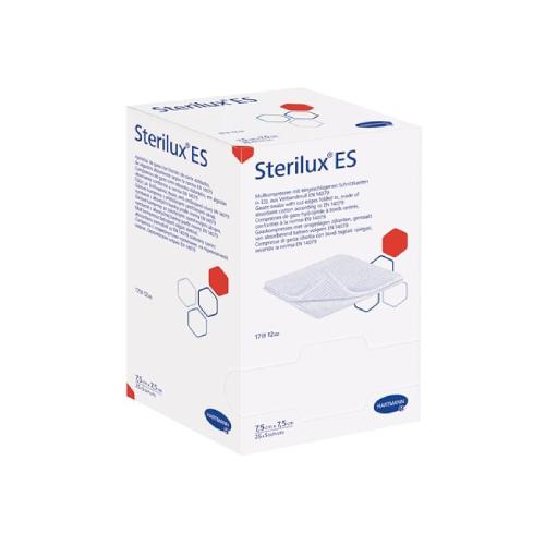 Miniaturka artykułu - STERILUX Kompresy gazowe jałowe 17-nitkowe 12-warstwowe 7,5cm x 7,5cm, 25 szt.	