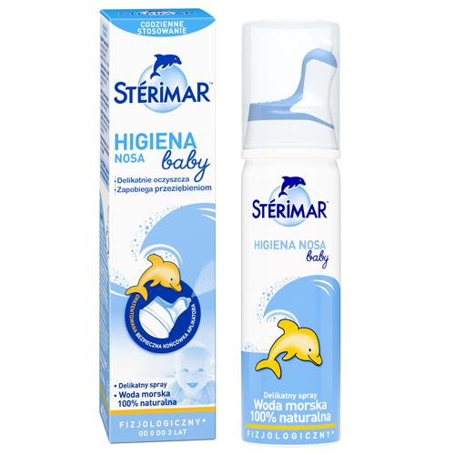 Miniaturka artykułu - Sterimar Higiena nosa baby Spray do nosa dla dzieci 0-3 lat, 50 ml