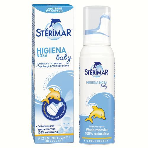Miniaturka artykułu - Sterimar Higiena Nosa Baby Woda morska spray, 100 ml USZKODZONE OPAKOWANIE TEKTUROWE
