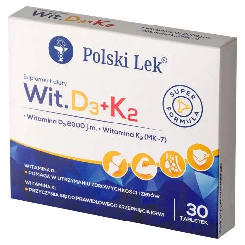 Miniaturka artykułu - Sundovit D3+K2, 30 tabl.