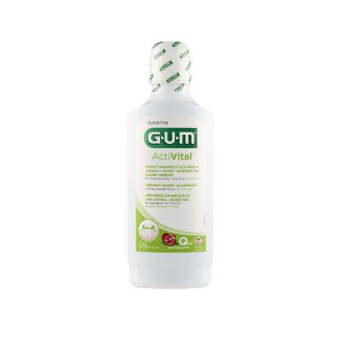 Miniaturka artykułu - Sunstar GUM ActiVital Płyn do płukania jamy ustnej z koenzymem Q10 i antyoksydantami, 500 ml