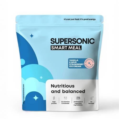 Supersonic Pełnowartościowy posiłek Smart Meal o smaku lod&oacute;w waniliowych z dziką truskawką, 1300 g