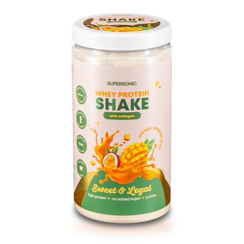 Miniaturka artykułu - SUPERSONIC Shake proteinowy z kolagenem Mango Marakuja, 560g