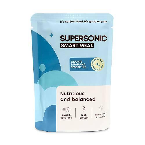 Miniaturka artykułu - SUPERSONIC Smart Meal Pełnowartościowy posiłek Ciasteczkowo-bananowe smoothie, 100g