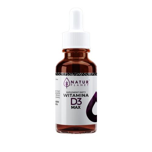 Miniaturka artykułu - NaturPlanet Witamina D3 Max 1 kropla 4000iu krople, 30ml
