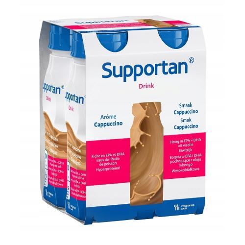Miniaturka artykułu - Supportan DRINK Cappuccino, 4x200ml USZKODZONE/BRAK OPAKOWANIA TEKTUROWEGO