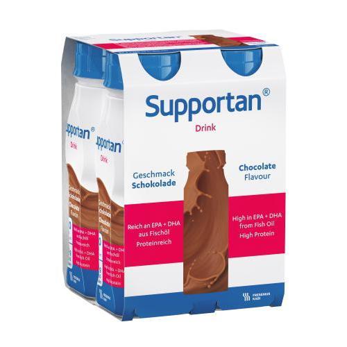 Miniaturka artykułu - Supportan DRINK czekolada, 4x 200 ml USZKODZONE OPAKOWANIE TEKTUROWE