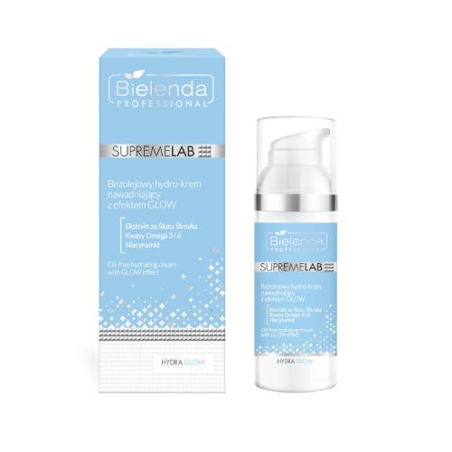 Miniaturka artykułu - BIELENDA PROFESSIONAL SUPREMELAB Hydra GLOW Bezolejowy hydro-krem nawadniający z efektem glow, 50ml