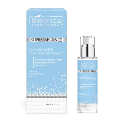 Miniaturka artykułu - BIELENDA PROFESSIONAL SUPREMELAB Hydra GLOW BOOSTER Eliksir kojąco-nawilżający, 30ml