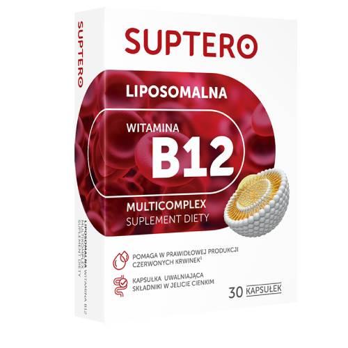 Miniaturka artykułu - SUPTERO Liposomalna witamina B12, 30 kaps.