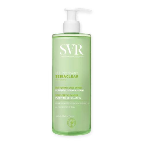 Miniaturka artykułu - SVR Sebiaclear Gel Moussant Żel do mycia, 400ml KR&Oacute;TKA DATA 31.07.2026