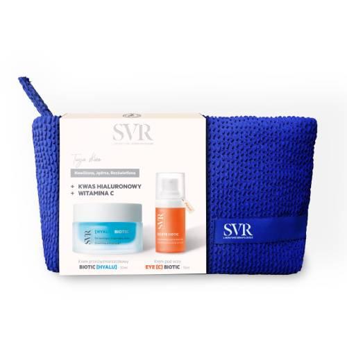 Miniaturka artykułu - SVR Zestaw Biotic Intensywnie nawilżający żel przeciwzmarszczkowy, 50 ml + Rozświetlający krem pod oczy z witaminą C, 15 ml