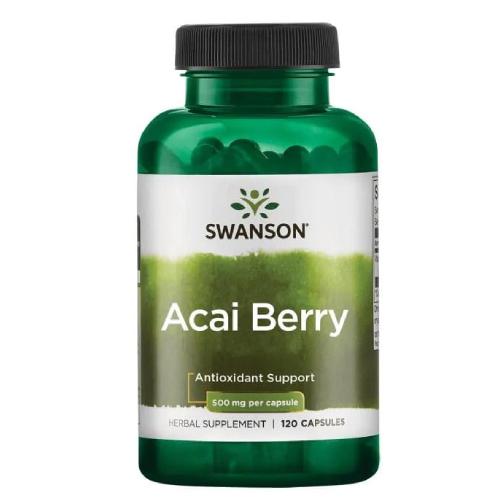Miniaturka artykułu - SWANSON Acai owoce 500mg, 120 kapsułek 