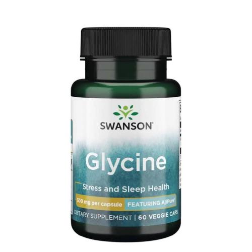 Miniaturka artykułu - SWANSON AjiPure Glicyna 500mg,  60 kapsułek wegetariańskich