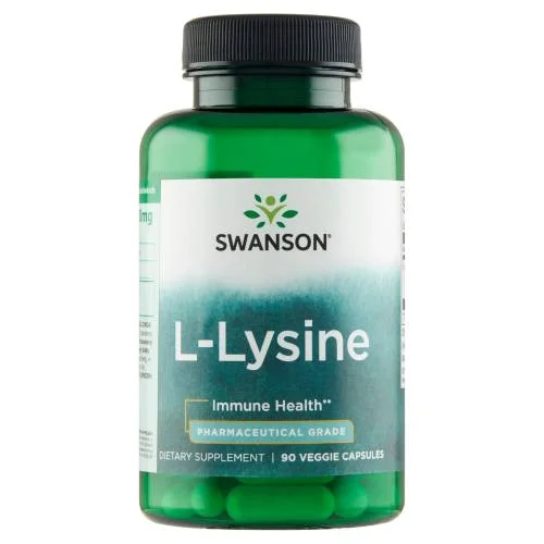 Miniaturka artykułu - SWANSON AjiPure L-Lizyna 500mg - 90 kapsułek