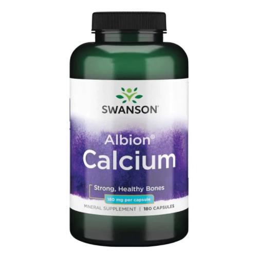 Miniaturka artykułu - SWANSON Albion Chelat Calcium 180 mg, 180 kapsułek 