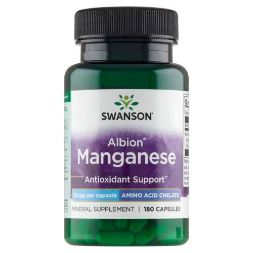 Miniaturka artykułu - SWANSON Albion Chelat Manganu 10mg, 180 kapsułek