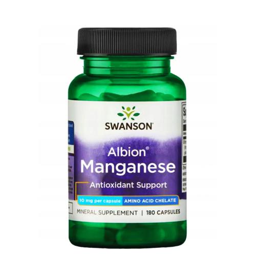 Miniaturka artykułu - SWANSON Albion Chelat Manganu 10mg, 180 kapsułek
