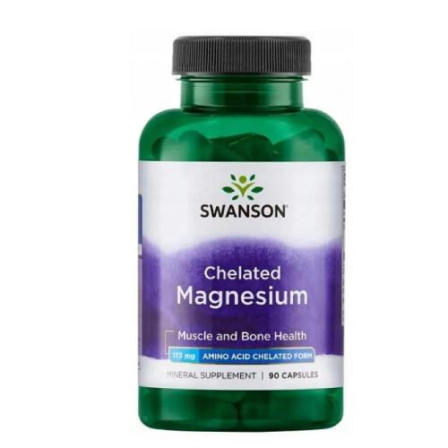 Miniaturka artykułu - SWANSON Albion Chelated Magnesium 133mg, 90 kapsułek 