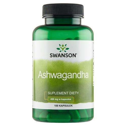 Miniaturka artykułu - SWANSON Ashwagandha 450 mg, 100 kapsułek 