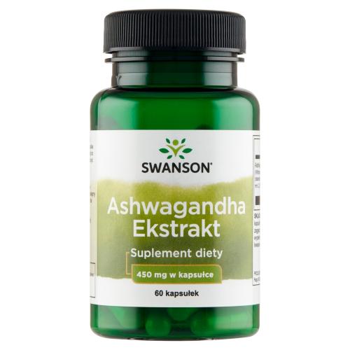 SWANSON Ashwagandha Extract 450mg, 60 kaps.