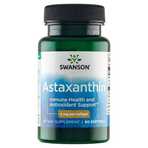 Miniaturka artykułu - SWANSON Astaksantyna 4mg, 60 kapsułek