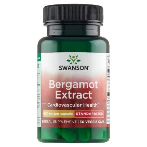 Miniaturka artykułu - SWANSON Bergamot Extract 500mg, 30 kapsułek