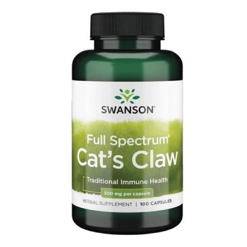 Miniaturka artykułu - SWANSON Cat's Claw Koci pazur 500mg, 100 kapsułek 