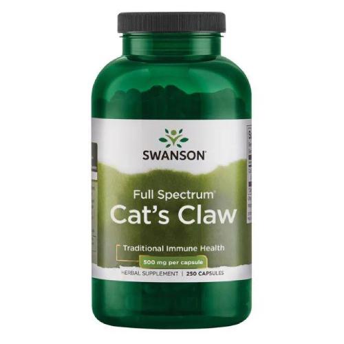 Miniaturka artykułu - SWANSON Cat's Claw Koci pazur 500mg, 250 kapsułek 