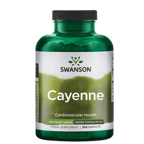 Miniaturka artykułu - SWANSON Cayenne 450mg, 300 kapsułek 