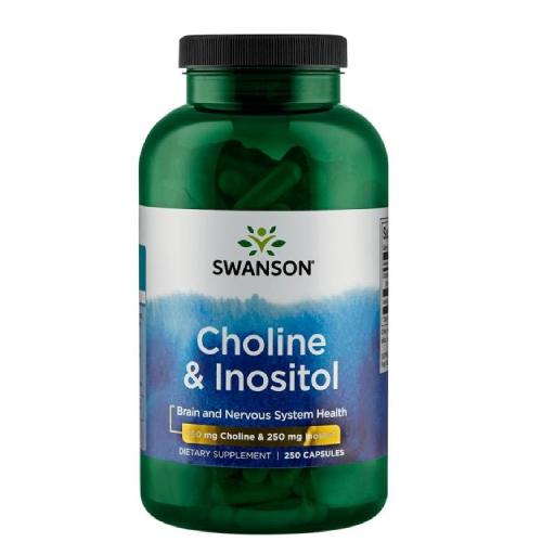 SWANSON Cholina & Inozytol, 250 kapsułek