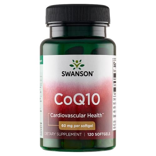 Miniaturka artykułu - SWANSON CoQ10 Koenzym Q10 60mg - 120 kapsułek żelowych 