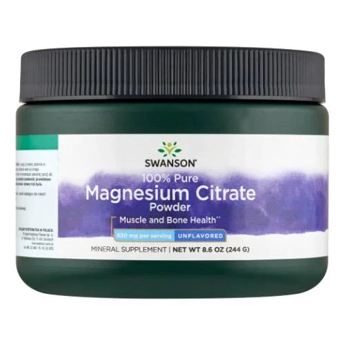 Miniaturka artykułu - Swanson Cytrynian Magnezu 100%, 244 g