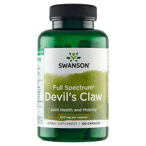 Miniaturka artykułu - SWANSON Devil's claw Czarci pazur 500 mg - 100 kapsułek