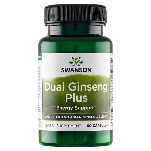 SWANSON Dual Ginseng Plus Żeń-szeń, 60kaps.