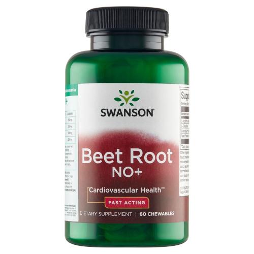 Miniaturka artykułu - SWANSON Fast-Acting Beet Root NO+ - 60 tabletek do ssania 