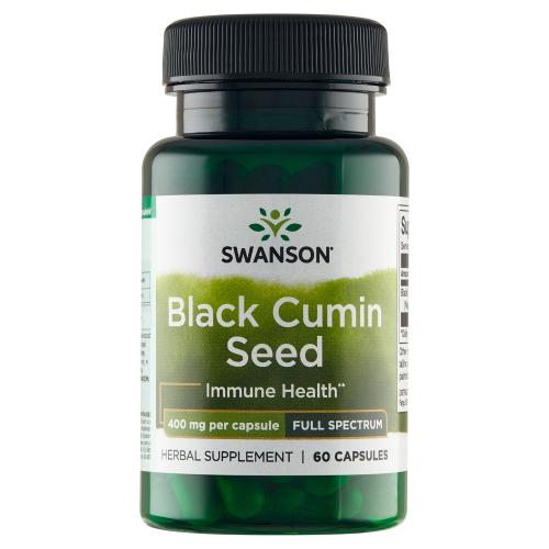 Miniaturka artykułu - SWANSON FS Black cumin seed Czarny kmin 400mg - 60 kapsułek 